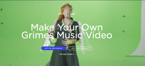 Immagine del video di Grimes in greenscreen
