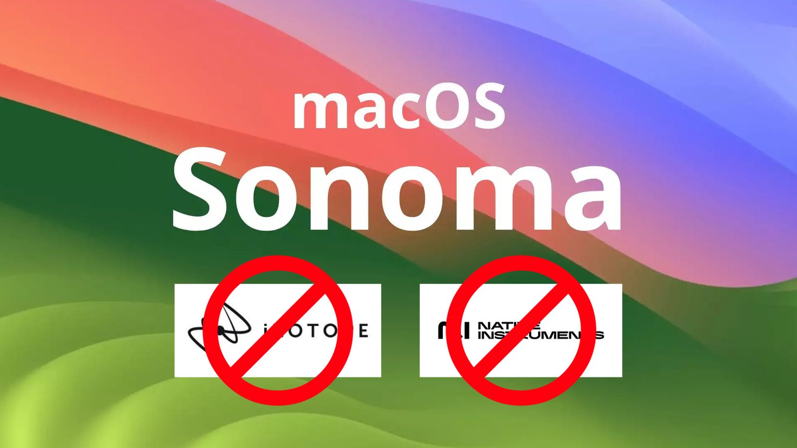 MacOs Sonoma: ancora incompatibili i plugin di Izotope e Native Instruments